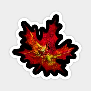 Abstract Maple Leaf Magnet