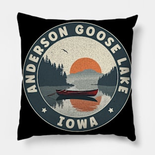 Anderson Goose Lake Iowa Sunset Pillow