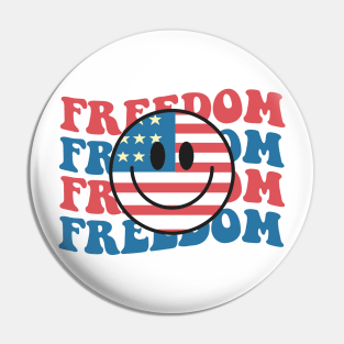 Freedom USA Independence Day Pin