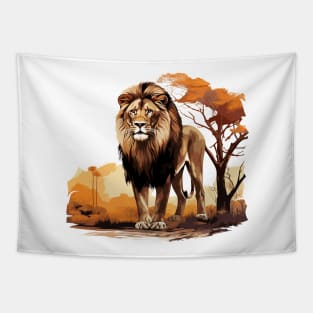 Wild African Lion Tapestry