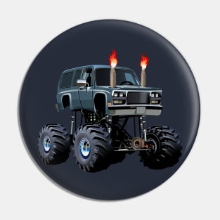 Cartoon monster truck Pin