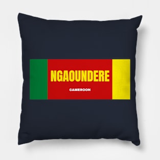 Ngaoundere City in Cameroon Flag Colors Pillow