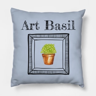 Art Basil, Herb and Art Exhibition Pillow