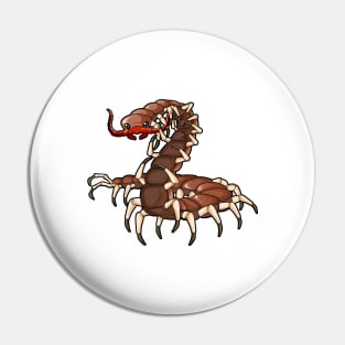 Cartoon centipede Pin