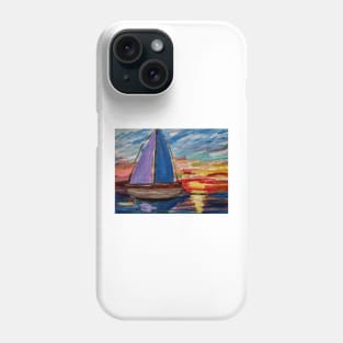 Out sailing at sunset. Phone Case