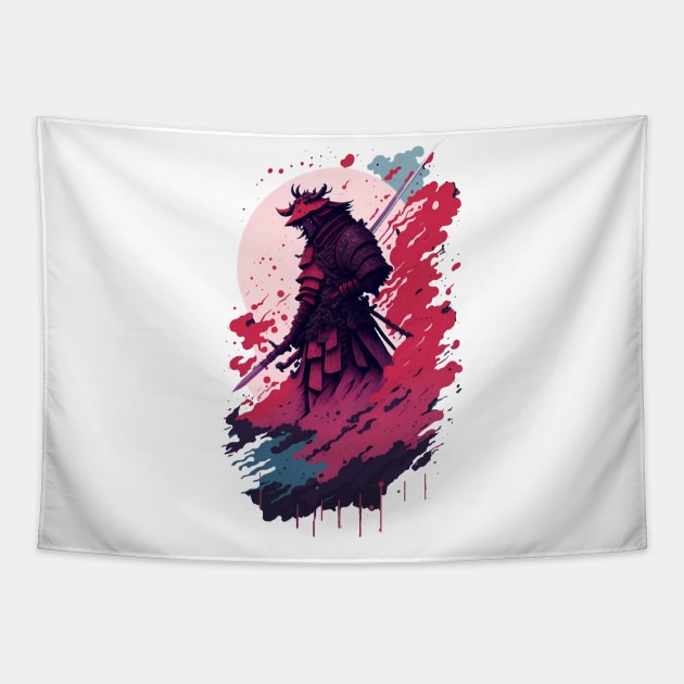 Shadow Samurai: Colorful Chaos Unleashed Tapestry by star trek fanart and more