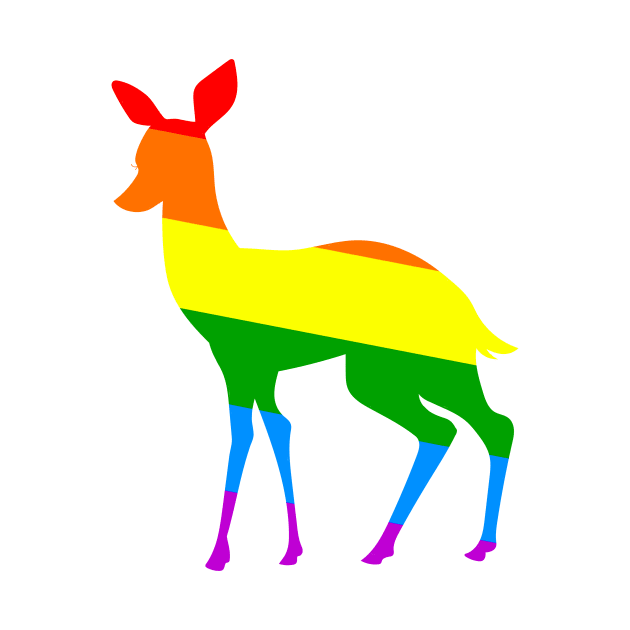 Raindoe (Rainbow Doe) by georgiagoddard