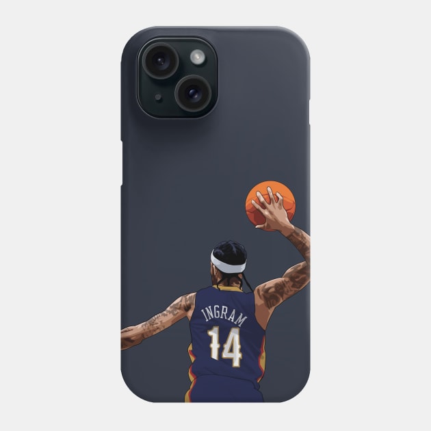 Brandon Ingram Back Blue Qiangy Phone Case by qiangdade