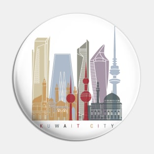 Kuwait city skyline poster Pin