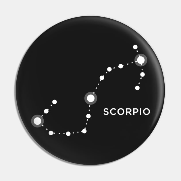 Scorpio Zodiac Constellation Sign Pin by writewin