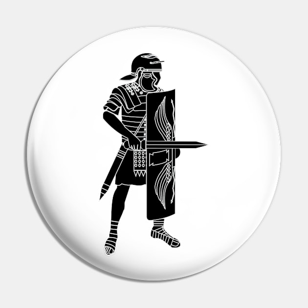 Black Imperial Roman Legionnaire (Small) Pin by PabloDeChenez