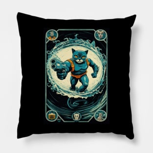 Cat Man Super Hero New Breed Card Collection Pillow