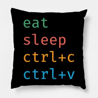 Eat Sleep Ctrl V Ctrl C developer Joke Pillow