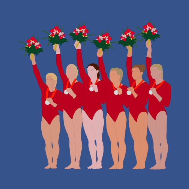 2008 Women’s Gymnastics Team by GrellenDraws