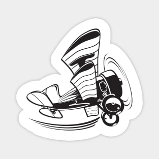 Cartoon retro airplane Magnet