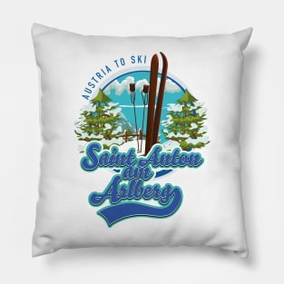 Saint Anton am Arlberg Austria Ski logo Pillow