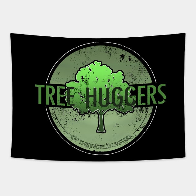 Tree Huggers Of The World United Tapestry by BennyBruise