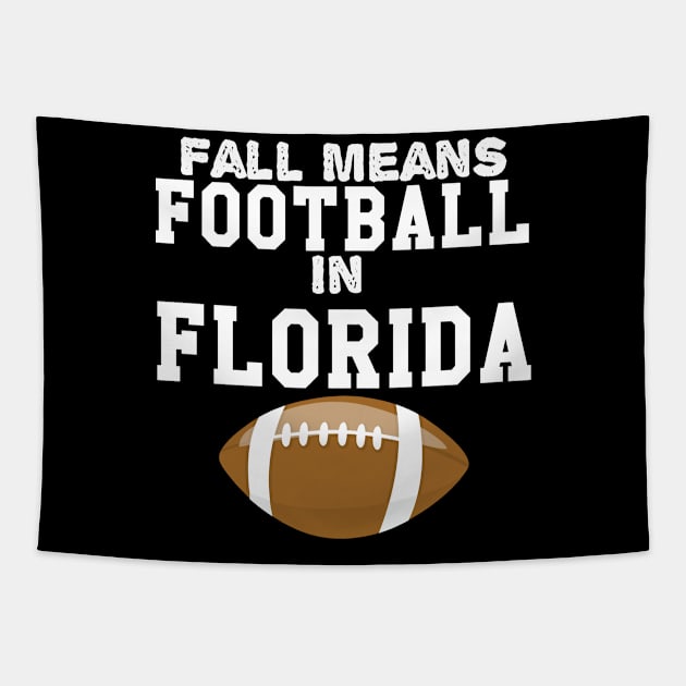 Fall Means Football in Florida Tapestry by Lin Watchorn 