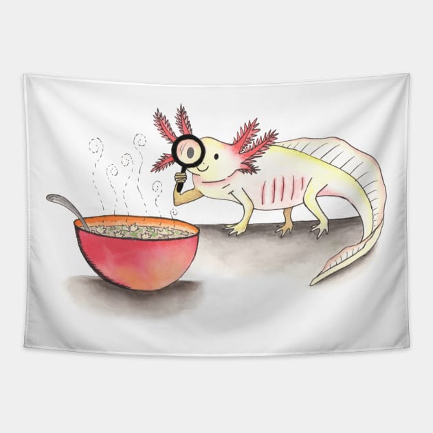 X is for Axolotl (kind of) Tapestry by thewatercolorwood