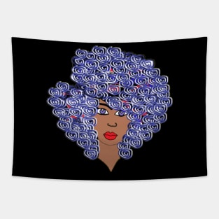 Natural Hair for Black Women Queen Curls 2 Tapestry