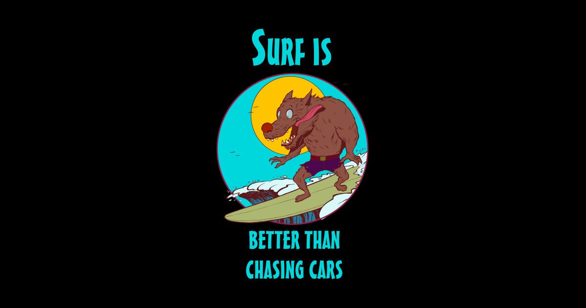 surf wolf - Surfing - Sticker | TeePublic