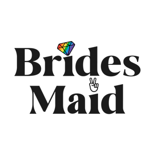 Brides Maid Lesbian Bachelorette Party Pride Beach Squad T-Shirt