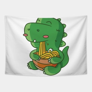 t-rex-dinosaur-eating-ramen Tapestry