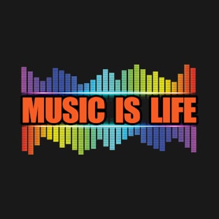 Life Full of Colors  with Music - Music Lover Inspired T-Shirt