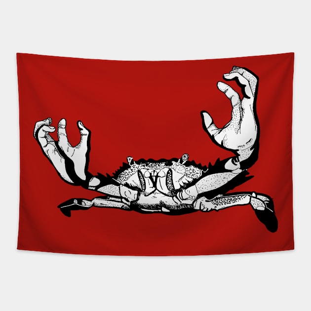 Human-Handed Crab Tapestry by Durvin