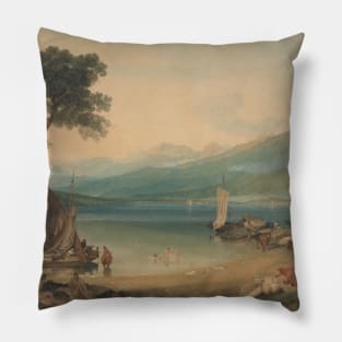 Lake Geneva and Mount Blanc by J.M.W. Turner Pillow