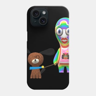 Izzy walking Petey Phone Case