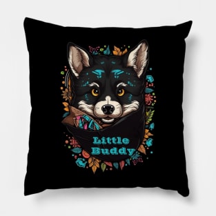 Dog In Pocket Funny Puppy For Dog Lovers Pillow
