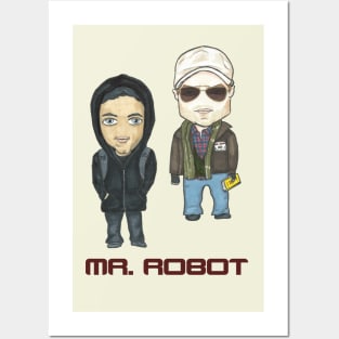 Mr Robot & Elliot Art Board Print for Sale by finntrollhammer