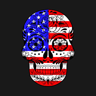 FLAG Skull Flower T-Shirt