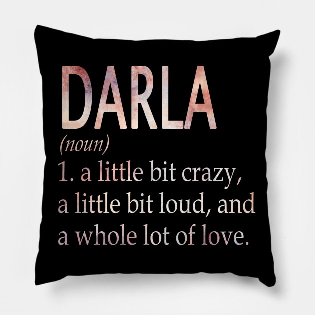 Darla Girl Name Definition Pillow by ThanhNga