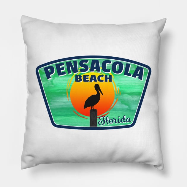 Pensacola Beach Florida Santa Rosa County Travel Pillow by TravelTime