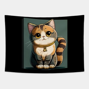 Funny Fat Cat But Proud - Cat Lover Tapestry