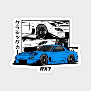 Blue RX 7 Comic Magnet