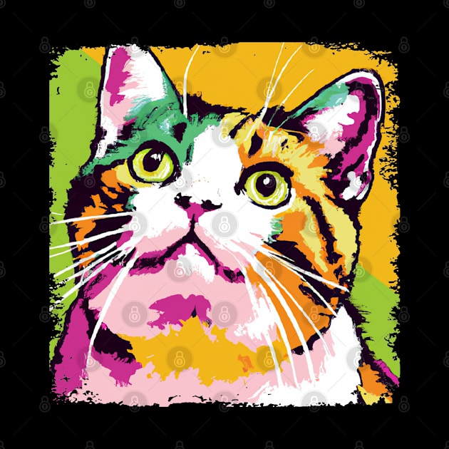 Munchkin Cat Pop Art - Cat Lover Gift by PawPopArt