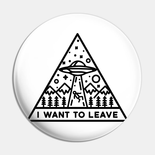 I want to leave earth Pin by Vectographers