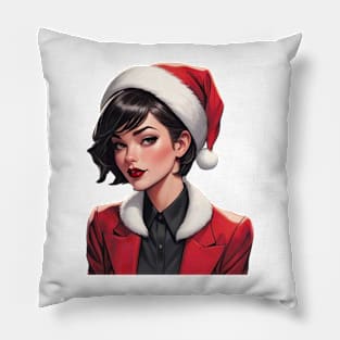 Beautiful santa girl Pillow