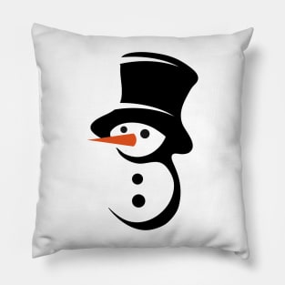 Snowman with big hat Pillow