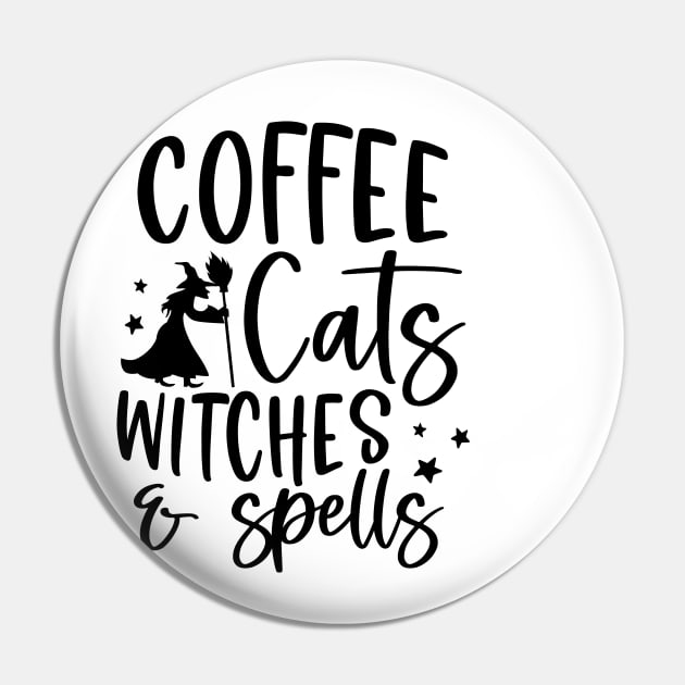 Coffee Cats Witches & Spells Pin by Matt's Wild Designs