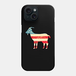 American Flag Goat Phone Case