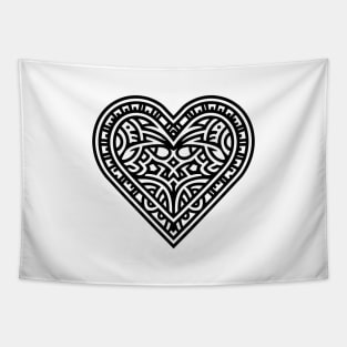 The Heart (Black) Tapestry