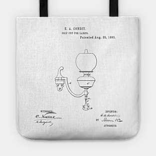 Drip Cup for Lamps Vintage Patent Hand Drawing Tote