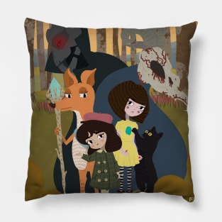 little misfortune and fran bow Pillow