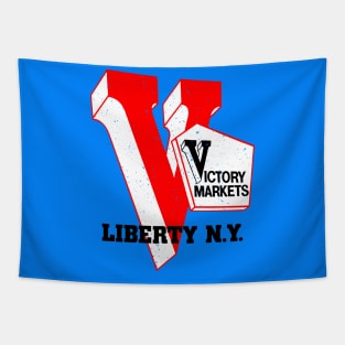 Victory Market Former Liberty NY Grocery Store Logo Tapestry