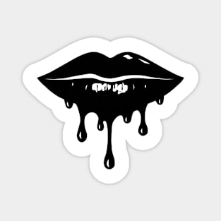 Retro Black Lip, Graphics Lips Magnet