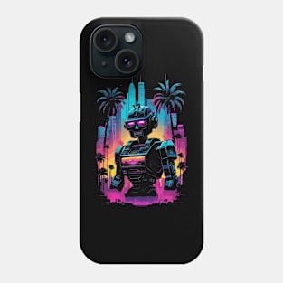 Synthwave Cyberpunk Robot Phone Case